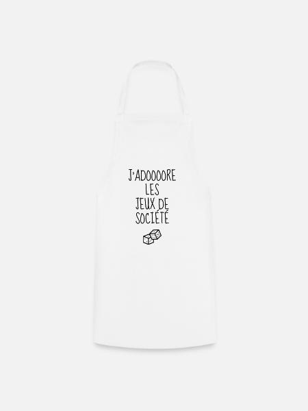 jeu de société / joueur / jouer / geek - Tablier de cuisine - blanc