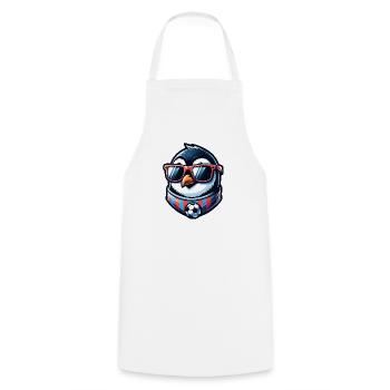 Pinguin Vogel Fußball Spieler Ball Champion Fan - Kochschürze - Weiß - Vorne - AI Model Male 185 dark (185cm)