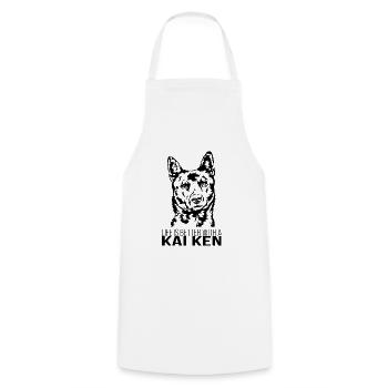 Kai Ken life is better Dogs Dog Wilsigns - Cooking Apron - white - Front - AI Model Male 185 dark (185cm)