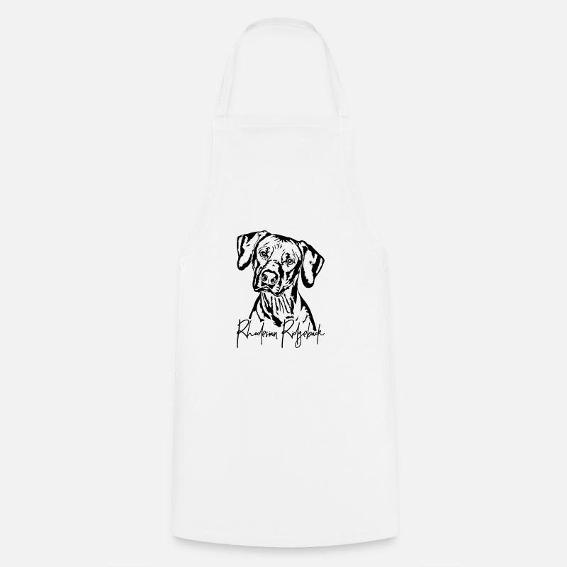 RHODESIAN RIDGEBACK Hunde Portrait Wilsigns - Kochschürze - Weiß