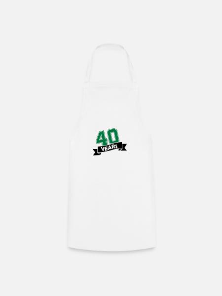 40 years - Kochschürze - Weiß