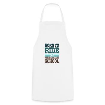 Born To Drive Born Dirt Bike Moto Cross Gift - Cooking Apron - white - Front - AI Model Male 185 dark (185cm)