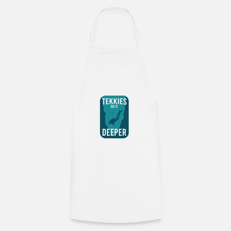 TEC DIVER DO IT DEEPER Cadeau Pour les plongeurs - Tablier de cuisine - blanc