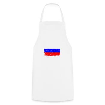 RUSSIA FLAG Gift Russia flag for РОССИЯ - Cooking Apron - white - Front - AI Model Male 185 dark (185cm)