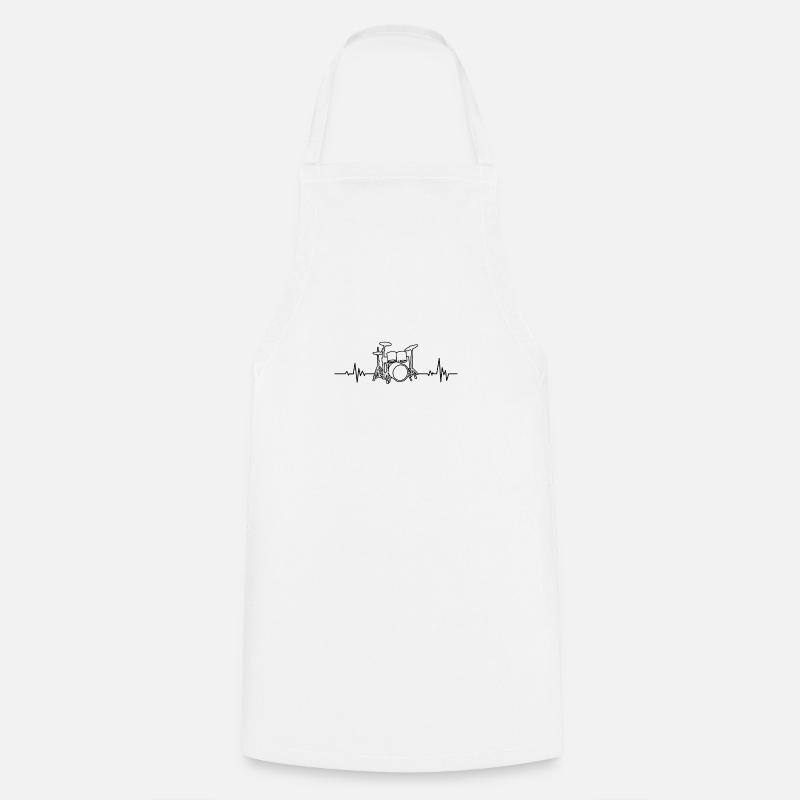 DRUMMER gift drum kit for drummer - Cooking Apron - white