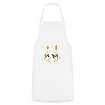 Diver Funny Diving Office Diver - Cooking Apron - white - Front - AI Model Male 185 dark (185cm)