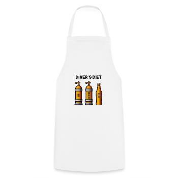 Divers Diet Beer Diver Funny Liveaboard - Cooking Apron - white - Front - AI Model Male 185 dark (185cm)