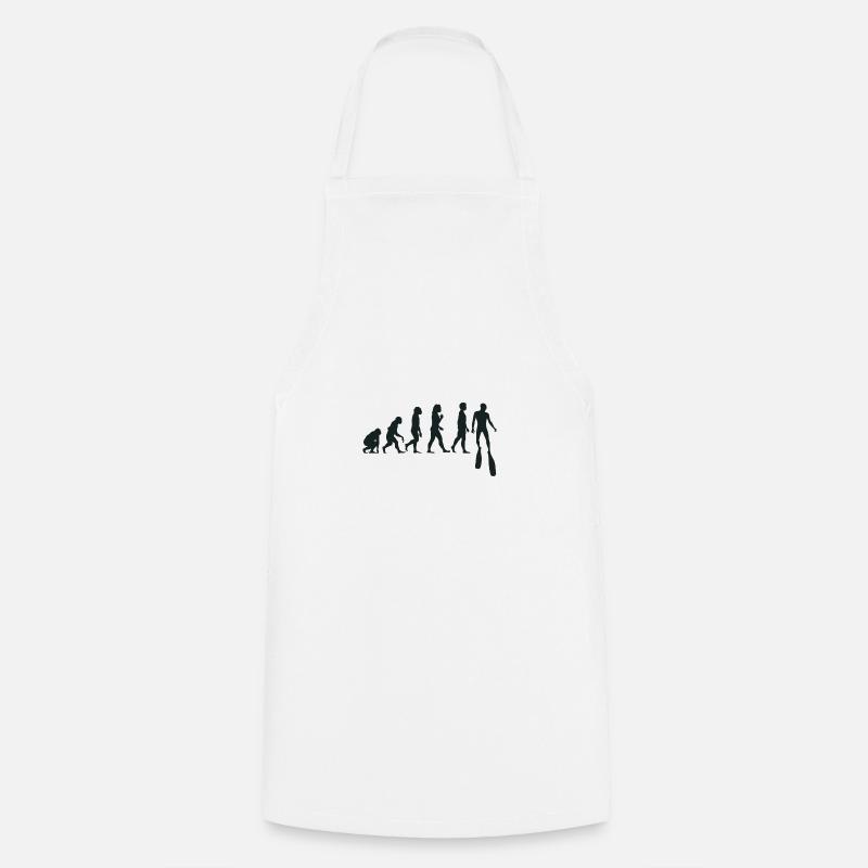 Freediving Evolution Apnea Diver Freediver - Cooking Apron - white