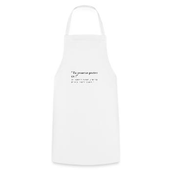 bébés du btp - Tablier de cuisine - blanc - Devant - AI Model Male 185 dark (185cm)