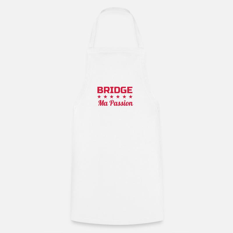 bridge / bridgeur / bridgeuse / cartes - Tablier de cuisine - blanc