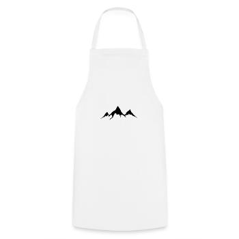 Berge, Alpen, Berg, Wandern - Kochschürze - Weiß - Vorne - AI Model Male 185 dark (185cm)