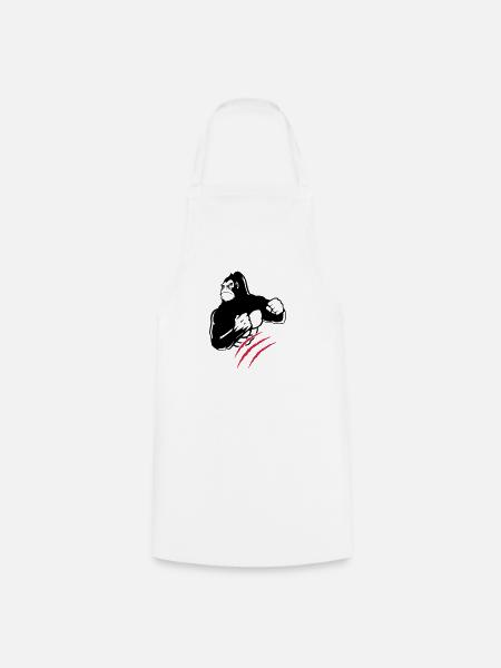 gorille griffes - Tablier de cuisine - blanc