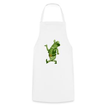 Cucumber Cowboy - Cooking Apron - white - Front - AI Model Male 185 dark (185cm)