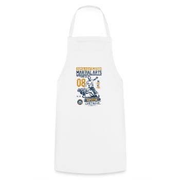 MARTIAL ARTS SPORT - Arts Martiaux Cadeaux Chemises - Tablier de cuisine - blanc - Devant - AI Model Male 185 dark (185cm)