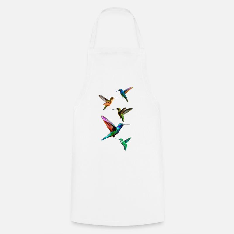 Colibris - Tablier de cuisine - blanc