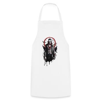 Vampir und Fledermaus Halloween Mystik Design - Kochschürze - Weiß - Vorne - AI Model Male 185 dark (185cm)