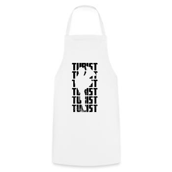 Funny tuba player - Cooking Apron - white - Front - AI Model Male 185 dark (185cm)