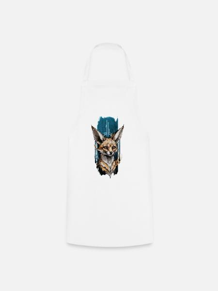 Wüsten-Sprite: Fennec Fox - Kochschürze - Weiß