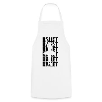 Ballet - Cooking Apron - white - Front - AI Model Male 185 dark (185cm)