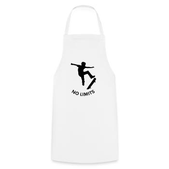 No Limits – Skateboard Dreams - Cooking Apron - white - Front - AI Model Male 185 dark (185cm)