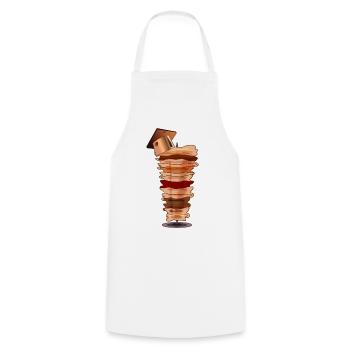 DÖNER KEBAB GRADUATION STUDIES - Cooking Apron - white - Front - AI Model Male 185 dark (185cm)