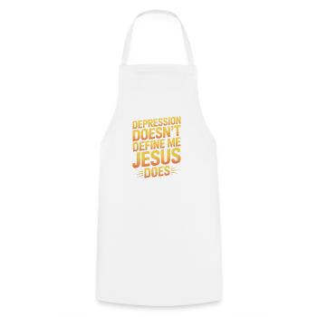 Depression Definiert Mich Nicht Jesus Tut - Kochschürze - Weiß - Vorne - AI Model Male 185 dark (185cm)
