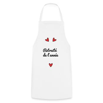 RETREAT OF THE YEAR - Cooking Apron - white - Front - AI Model Male 185 dark (185cm)