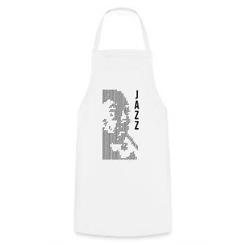 Design von Jazzmusik-Plakaten - Kochschürze - Weiß - Vorne - AI Model Male 185 dark (185cm)