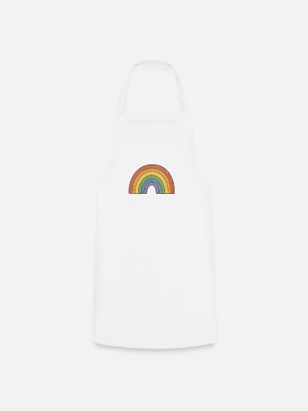 TINY ACTIVISTS | Regenbogen - Kochschürze - Weiß