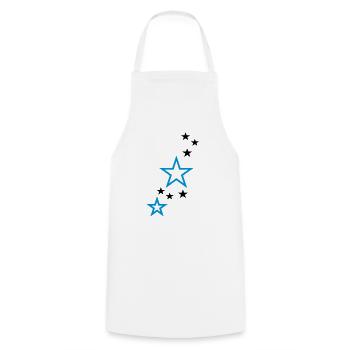 Stars - Kochschürze - Weiß - Vorne - AI Model Male 185 dark (185cm)
