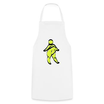 jaune potelé - Tablier de cuisine - blanc - Devant - AI Model Male 185 dark (185cm)