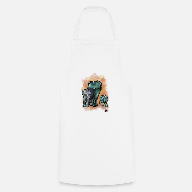 Génération éléphant - Tablier de cuisine - blanc