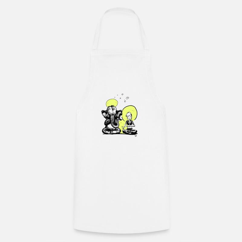 Elephant - FéArt - Tablier de cuisine - blanc