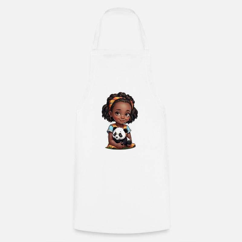 Idée Cadeau Panda Enfant - Tablier de cuisine - blanc