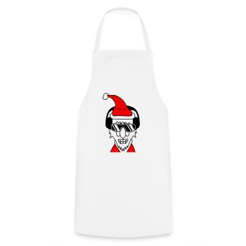Fête Père Noël Cool Noël Hiver Musique - Tablier de cuisine - blanc - Devant - AI Model Male 185 dark (185cm)