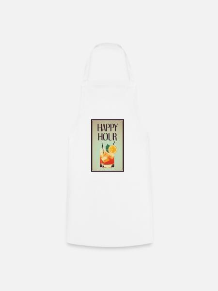 Happy Hour - Kochschürze - Weiß