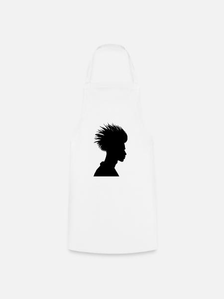 Silouette Frisur - Kochschürze - Weiß