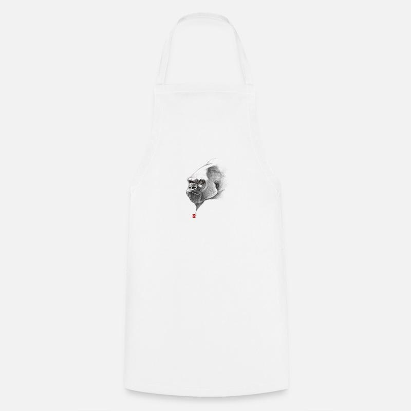 Sketchy Gorilla - Cooking Apron - white
