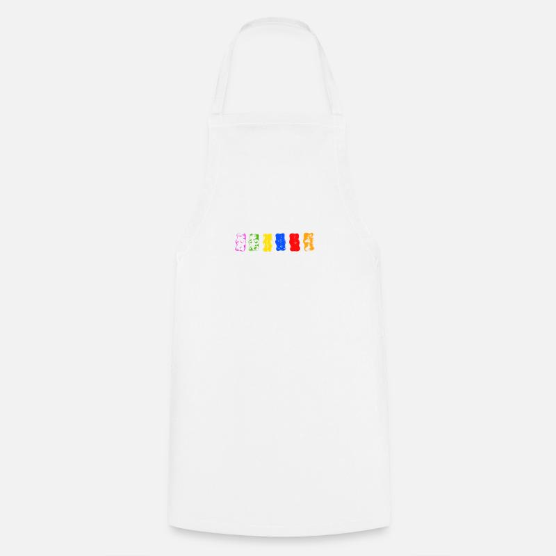 Gummibärchen - Süßigkeit - Geschenkidee - Kochschürze - Weiß