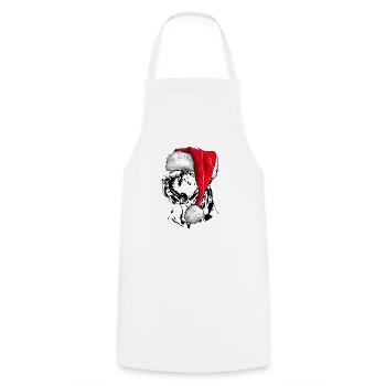 Santa TOSA INU Chien de Noël Chiens Wilsigns - Tablier de cuisine - blanc - Devant - AI Model Male 185 dark (185cm)