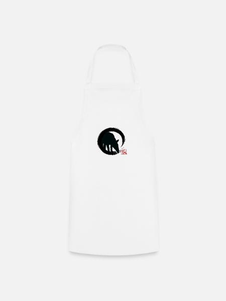 Schabracken-Tapir im japanischen Zen Enso Kreis - Kochschürze - Weiß