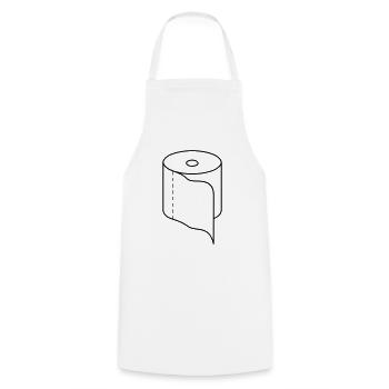 Klorolle / toilet roll (b, 1c) - Tablier de cuisine - blanc - Devant - AI Model Male 185 dark (185cm)