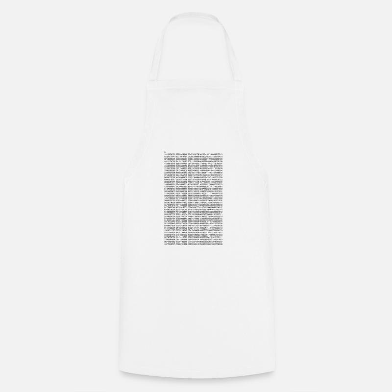 Pi to 2000 decimal places - Cooking Apron - white