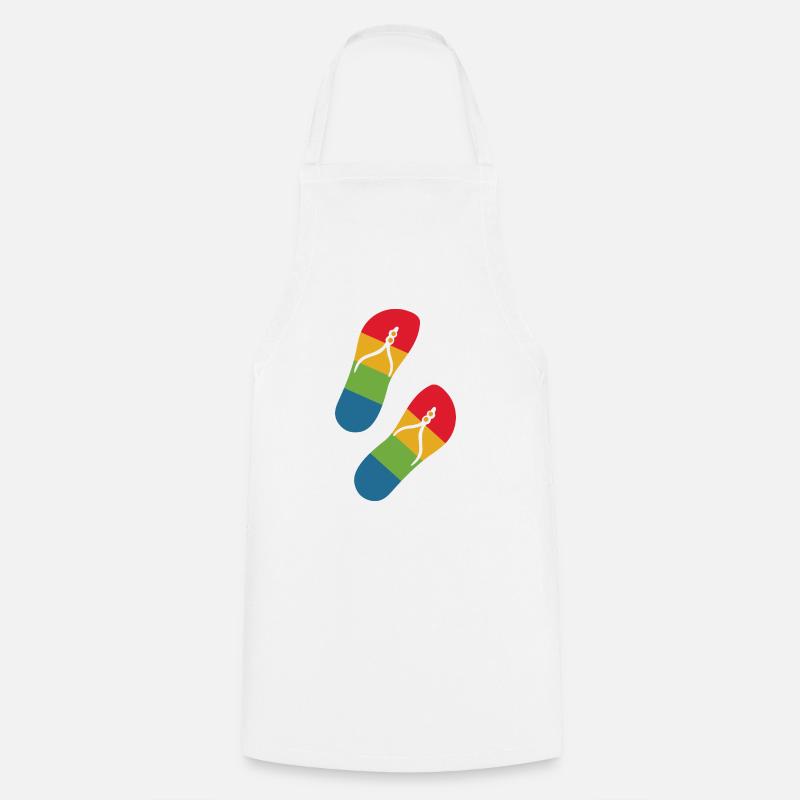 rainbow slippers - Cooking Apron - white