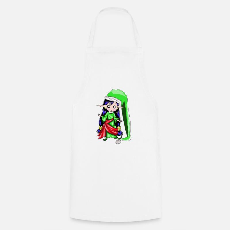 Christmas Elf - Cooking Apron - white