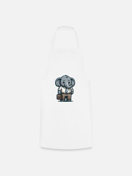 Cute Elephant Teacher - Kochschürze - Weiß