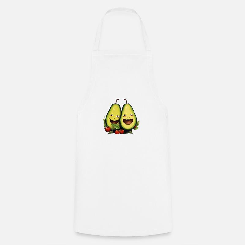 Avocado Couple - Cooking Apron - white