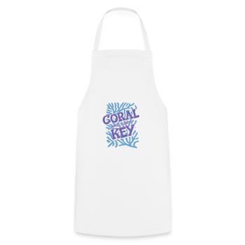 Coral Key south Florida - Tablier de cuisine - blanc - Devant - AI Model Male 185 dark (185cm)