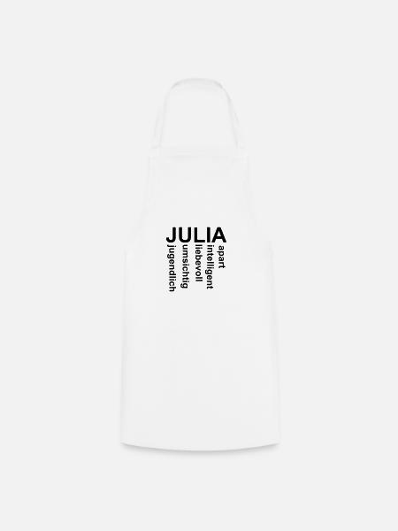 Julia - Ein ganz spezielles Design nur für Julia - Kochschürze - Weiß