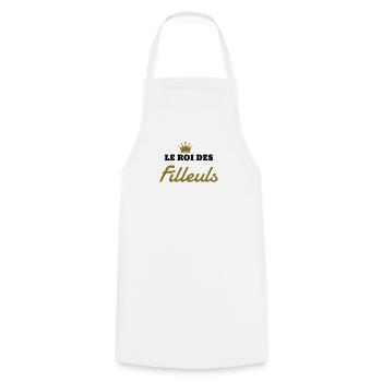 Filleul / Filleule / Parrain / Marraine / Bébé - Cooking Apron - white - Front - AI Model Male 185 dark (185cm)